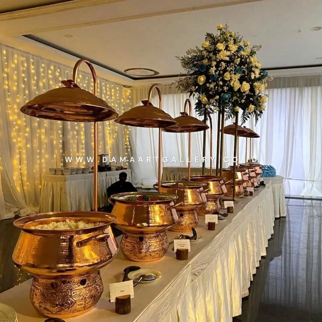 Roll Top Chafing Dish Tembaga